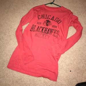 Chicago Blackhawks long sleeve red size S